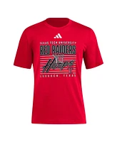 Adidas Men's Red Texas Tech Raiders Locker Swish Tri-Blend T-Shirt