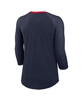 Nike Women's Navy Arizona Wildcats 3/4-Sleeve Raglan Tri-Blend Top