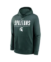 Nike Men's Green Michigan State Spartans Primetime Dynamic Mascot Club Fleece Pullover Hoodie