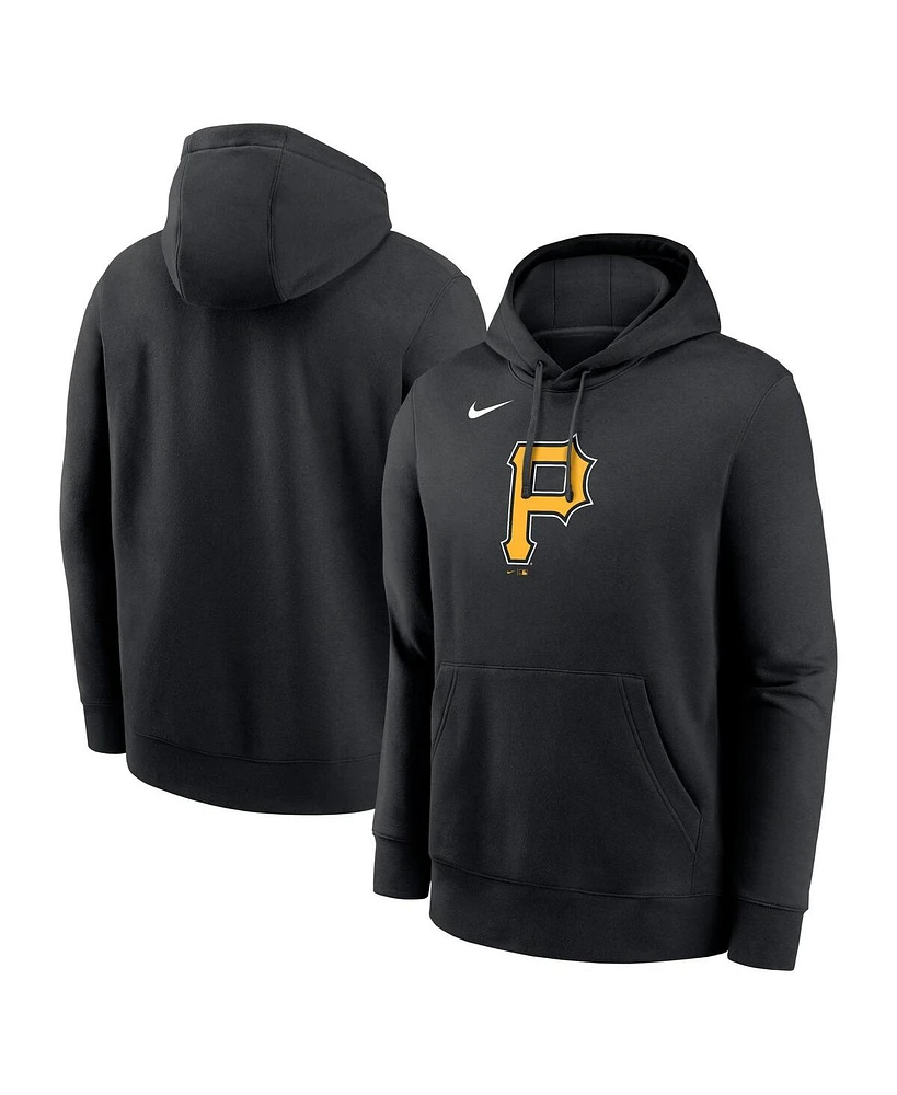 Nike Men's Black Pittsburgh Pirates Logo Club Fleece Pullover Hoodie