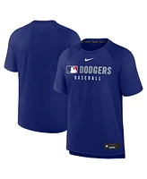 Nike Men's Royal Los Angeles Dodgers Authentic Collection Pregame Raglan Performance T-Shirt