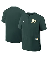 Nike Men's Green Athletics Authentic Collection Raglan Short Sleeve Windshirt