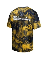 Outerstuff Big Boys and Girls Navy/Gold Milwaukee Brewers Pinch Hitter T-Shirt