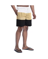 G-iii Sports by Carl Banks Men's Black/Tan Pittsburgh Steelers Sunrise Volley Swim Shorts