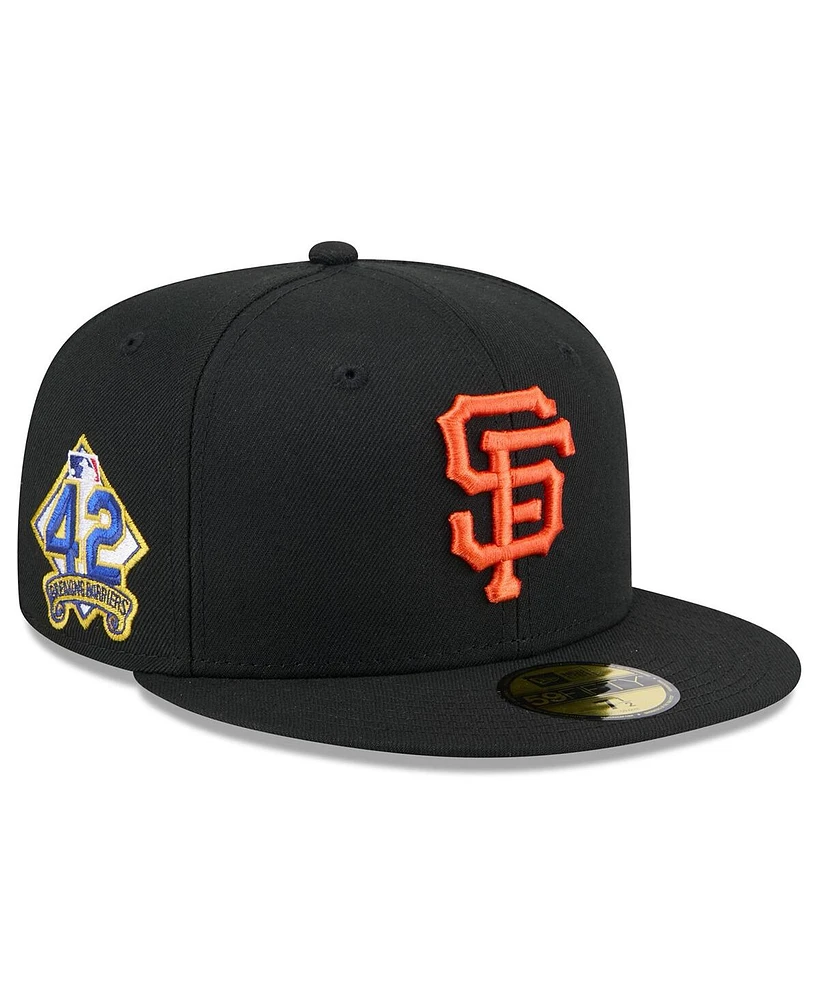 New Era Men's Black San Francisco Giants 2025 Jackie Robinson Day 59FIFTY Fitted Hat