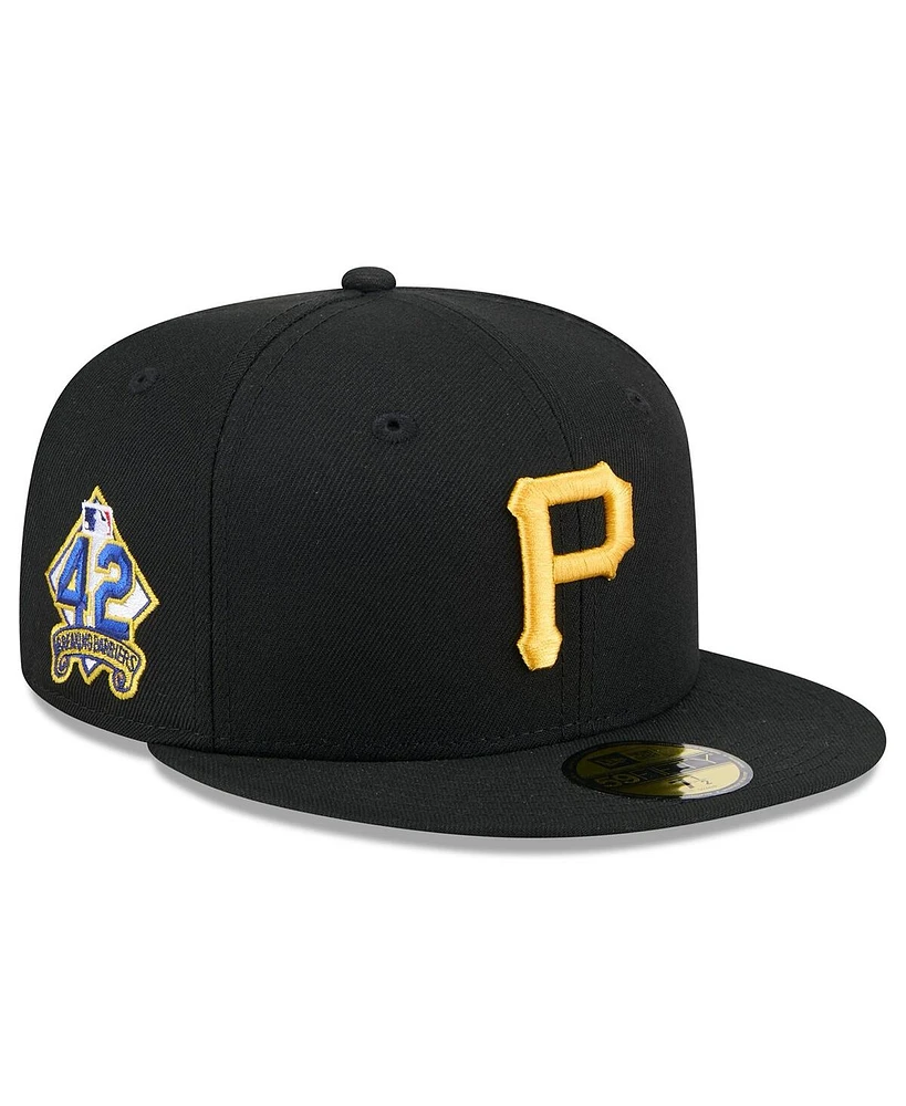 New Era Men's Black Pittsburgh Pirates 2025 Jackie Robinson Day 59FIFTY Fitted Hat
