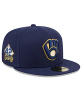 New Era Men's Navy Milwaukee Brewers 2025 Jackie Robinson Day 59FIFTY Fitted Hat