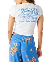O'Neill Juniors' Beach Club Cotton Logo Cropped T-Shirt