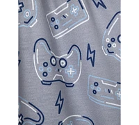 Max & Olivia Big Boys Level Up Gaming Top Shorts Pajama Set