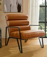 Glitzhome 2-Pc. Leatherette Modern Wavy Accent Armchair