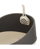 Paw Trax: Rimmed Cat Litter Pan - Brown