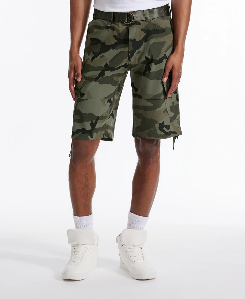 Ecko Unltd Men's The Leader Belted Cargo Shorts