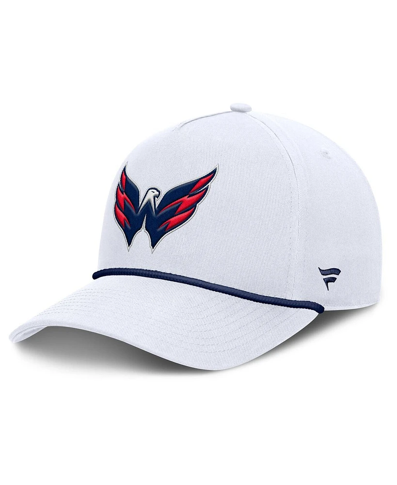 Fanatics Men's White Washington Capitals Rope A-Frame Adjustable Hat