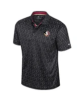 Colosseum Men's Black Florida State Seminoles Sublimated Golf Polo Shirt
