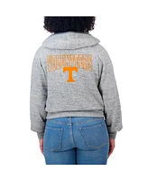 Wear by Erin Andrews Women's Heather Gray Tennessee Volunteers Speckle Double-Hit Raglan Full-Zip Hoodie