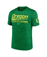 Nike Men's Green Oregon Ducks Velocity Baseball Wordmark Stack Performance T-Shirt
