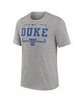 Nike Men's Heather Gray Duke Blue Devils Campus Local Tri-Blend T-Shirt