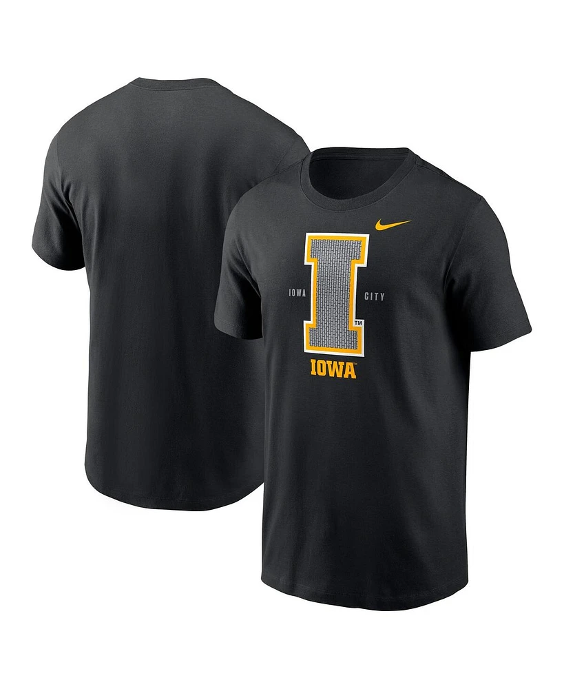 Nike Men's Black Iowa Hawkeyes Campus Local T-Shirt