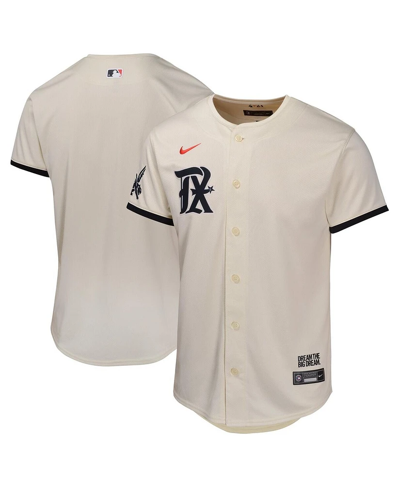 Nike Big Boys and Girls Natural Texas Rangers City Connect Limited Jersey