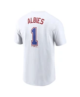 Nike Men's Ozzie Albies White Atlanta Braves 2024 City Connect Fuse Name Number T-Shirt
