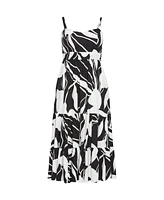 City Chic Plus Kehlani Print Maxi Dress
