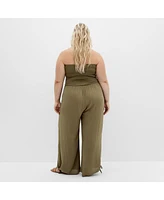 City Chic Plus Smocked Jumpsuit