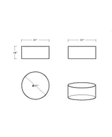 Versatile Round Boucle Table: Ottoman, Seat, End/Side Table