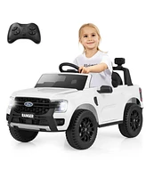 Officially Licensed Ford Ranger 12V Kids Ride-On Car with Remote Control and Bluetooth Music