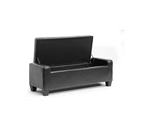 Baxton Studio Manchester Black Ottoman