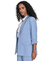 Calvin Klein Women's Faux-Denim Roll-Sleeve Jacket