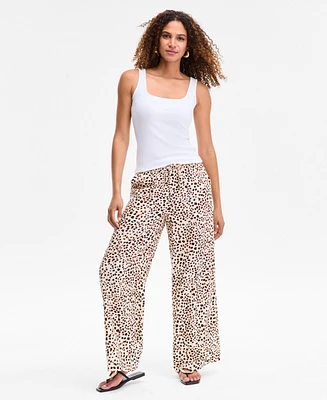 I.n.c. International Concepts Women's Printed Wide-Leg Pull-On Pants, Exclusively at Macy's