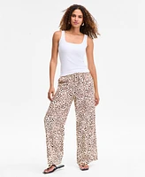 I.n.c. International Concepts Women's Printed Wide-Leg Pull-On Pants, Exclusively at Macy's