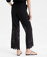 I.n.c. International Concepts Women's Cotton Eyelet Pants, Exclusively at Macy's