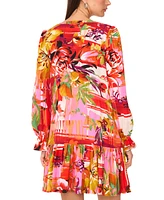 Vince Camuto Women's Printed Ruffle-Hem Mini Dress