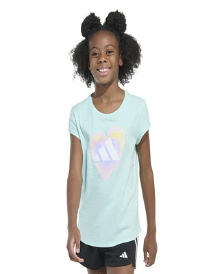adidas Big Girls Short Sleeve Cap T-Shirt