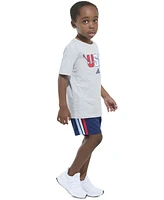 adidas Toddler & Little Boys Graphic T-Shirt Stripe Shorts