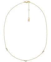Fossil Gold-Tone Ellis Brass Station Chain Necklace