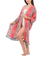 Patricia Nash Women's Cover Up Tassels Ruana