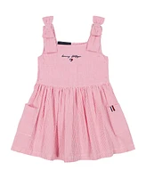 Tommy Hilfiger Toddler and Little Girls Seersucker Striped Romper