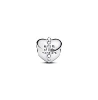 Pandora Mom's Little Monsters Heart Sterling Silver Charms