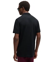 Boss by Hugo Boss Men's Herringbone-Jacquard Polo