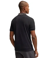 Boss by Hugo Men's Slim-Fit Striped-Collar Polo
