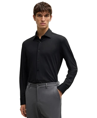 Boss by Hugo Men's Textured Performance Slim-Fit Dress Shirt