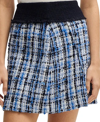 Boss by Hugo Women's Multicolored Tweed Mini Skirt
