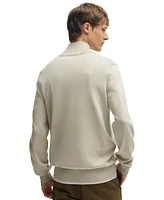 Boss by Hugo Boss Men's Logo-Patch Zip-Neck Sweater