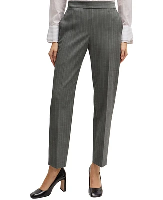 Boss by Hugo Boss Women's Striped Regular-Fit Trousers