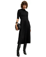 Boss by Hugo Boss Women's Cropped-Sleeve Plisse Dress