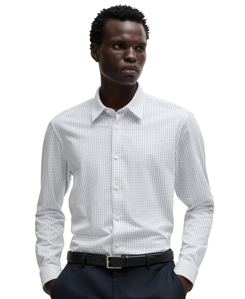 Boss by Hugo Boss Men's Slim-Fit Printed Dress Shirt