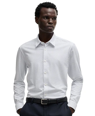 Boss by Hugo Boss Men's Slim-Fit Printed Dress Shirt
