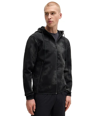 Boss by Hugo Boss Men's Reflective Artwork Zip-Up Hoodie
